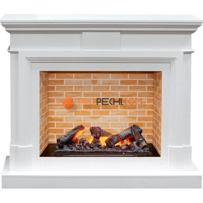 Каминокомплект Dimplex Coventry - Белый / Кирпич с очагом Cassette 600 NH