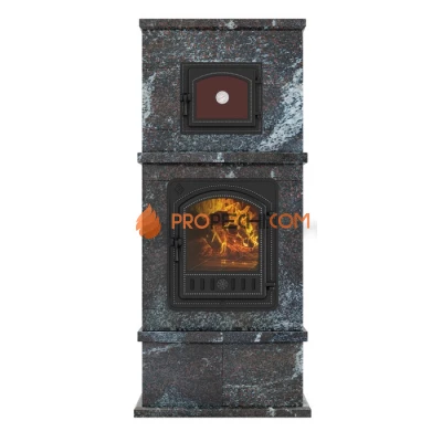 Печь-камин Эверест с духовкой № 2 Амфиболит
