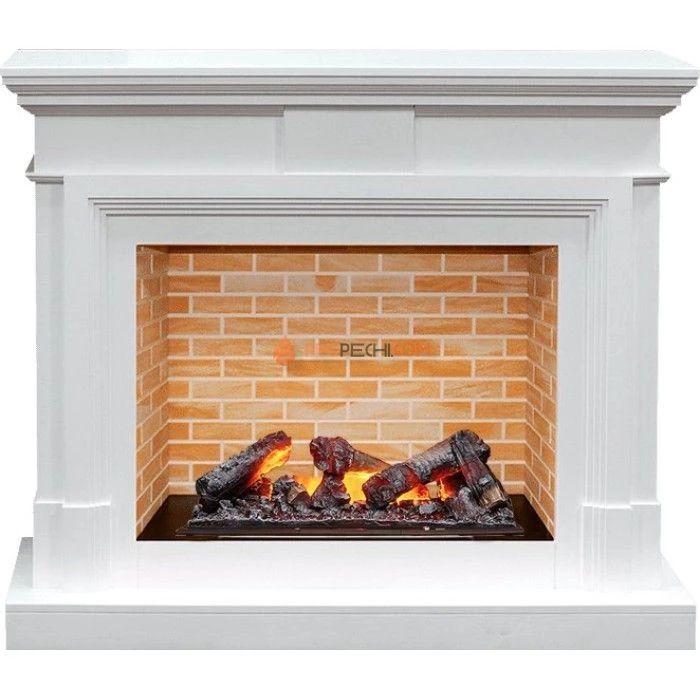 Каминокомплект Dimplex Coventry - Белый / Кирпич с очагом Cassette 600 NH