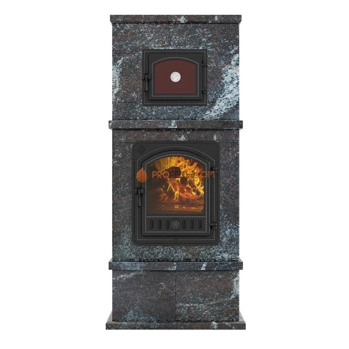 Печь-камин Эверест с духовкой № 2 Амфиболит