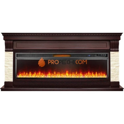 Каминокомплект Royal Flame Denver - Темный дуб / Бежевый с очагом Vision 60 LED