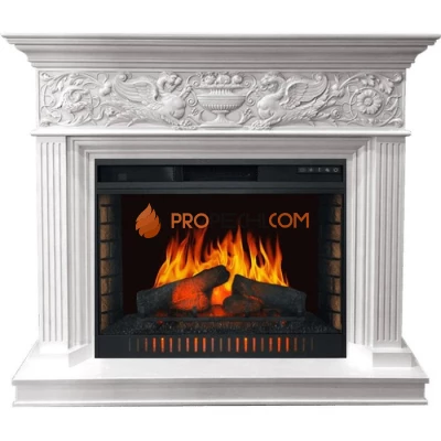 Каминокомплект Royal Flame Palace - Белый с серебром с очагом Vision 30 EF LED FX
