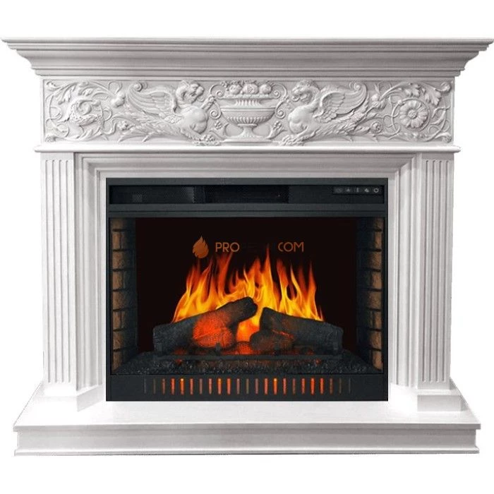 Каминокомплект Royal Flame Palace - Белый с серебром с очагом Vision 30 EF LED FX