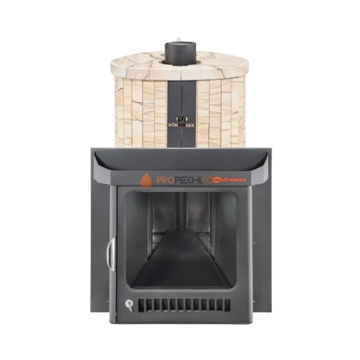 Дровяная печь для бани Ферингер Малютка До 18 м³ - Окаменевшее дерево наборный