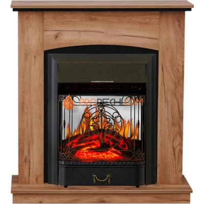 Каминокомплект Royal Flame Barcelona (разборный) - Дуб табачный с очагом Majestic FX M Black