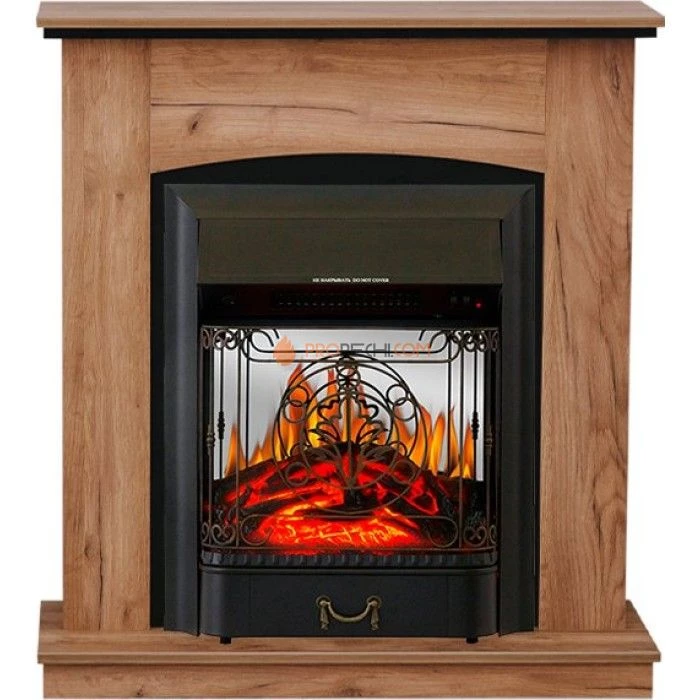 Каминокомплект Royal Flame Barcelona (разборный) - Дуб табачный с очагом Majestic FX M Black