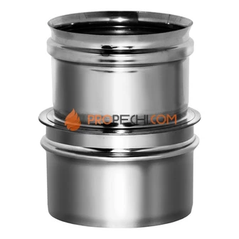 ПЕРЕХОДНИК С БАКА НА ТРУБУ D130, AISI 304 (ВУЛКАН)