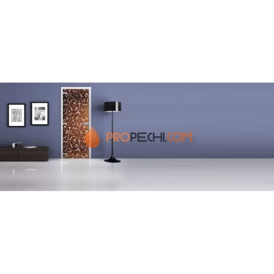 Стеклянная межкомнатная дверь DoorWood с рисунком MG-17 Бронза матовая, 2000х600 мм