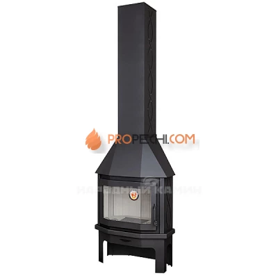 Камин Бавария Мюнхен пристенно-угловой черный