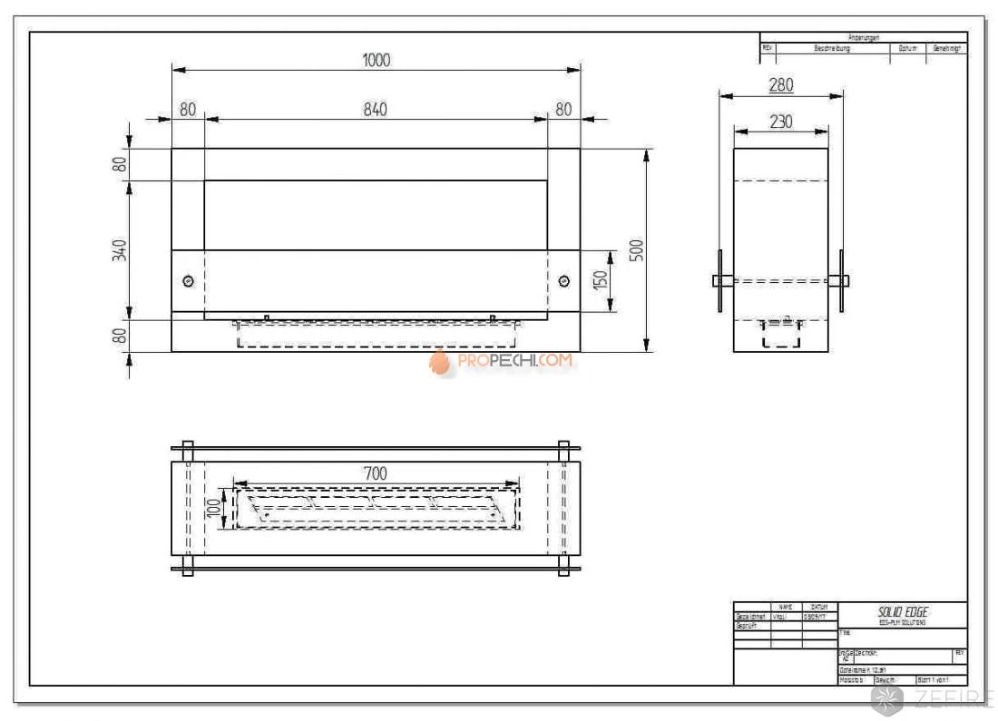 Биокамин Zefire Quarter 1000