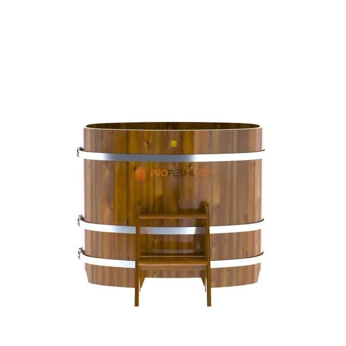 Купель BentWood овальная из мореной лиственницы 0,76х1,16 Рустик