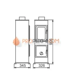 Печь-камин Thorma Bozen Top, капучино