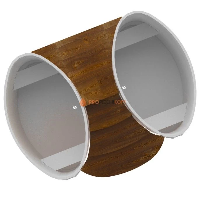 Подиум BentWood на 2 купели 0,8х1,42 СЛ мореный