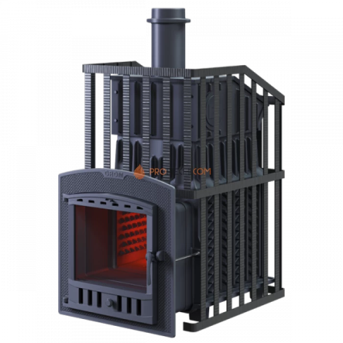 Чугунная печь для бани Гефест Гром 50П2 Ураган