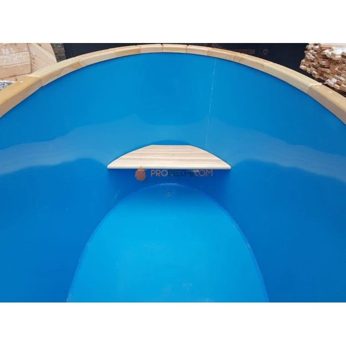 Купель овальная НКЗ PREMIUM из кедра, с пластиковой вставкой, 120x78x100 см