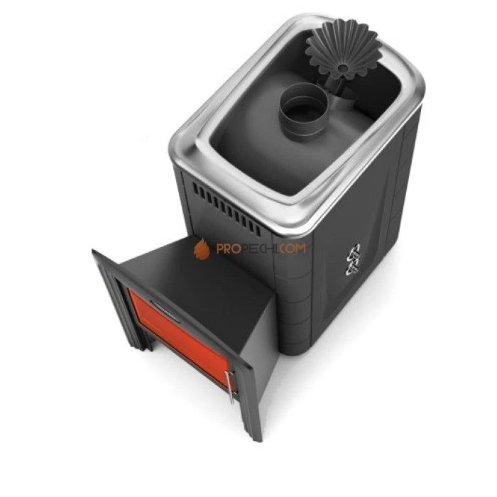 Печь для бани Термофор Ангара 2012 Inox Витра ЗК ТО антрацит