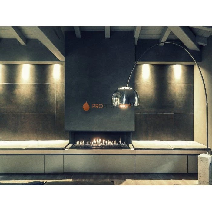 Газовая топка Vero Design Gala Трёхсторонний (800x400 мм) D130/200 мм, горелка Line burner