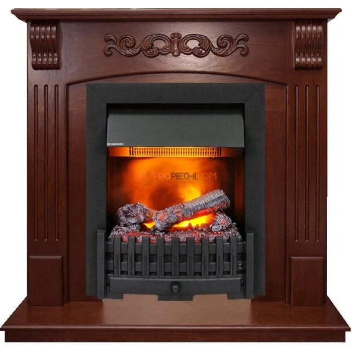 Каминокомплект Dimplex Sorrento угловой - Орех с очагом Danville Black FB2