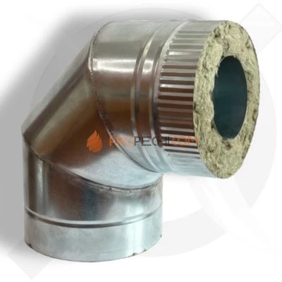 Отвод 90гр. D=250\350 Sвнутр.=1.0 aisi 321-оцинк. ФлюГранд