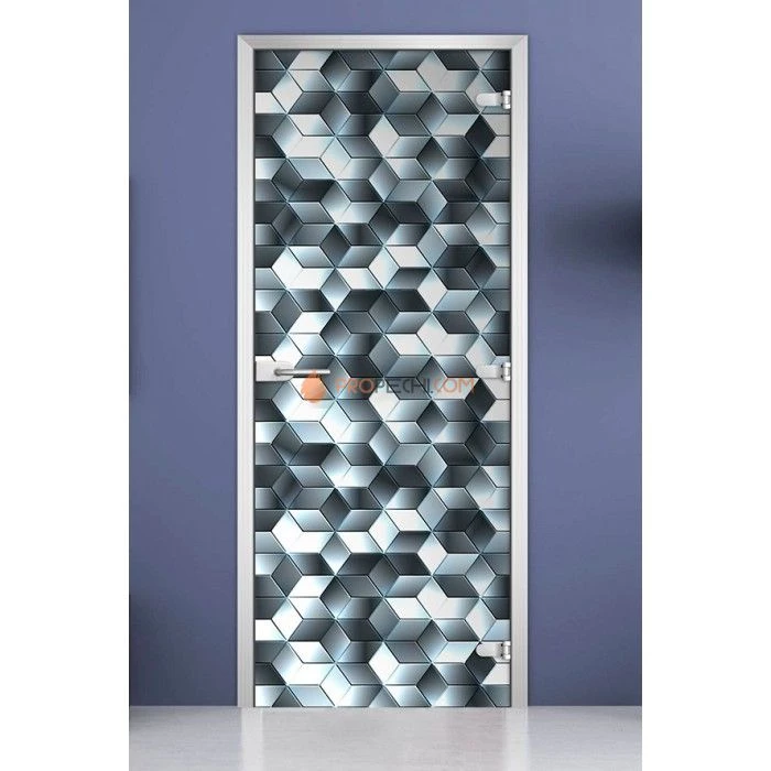 Стеклянная межкомнатная дверь DoorWood с фотопечатью Textures-11, 2000х800 мм