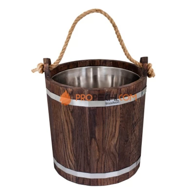 Запарник Woodson с нержавеющей вставкой, 16 л, дуб в тёмном