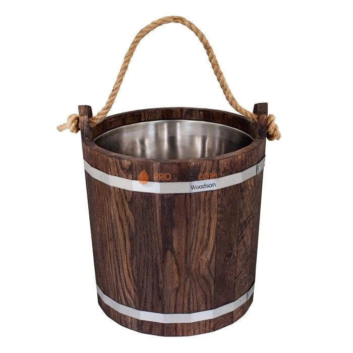Запарник Woodson с нержавеющей вставкой, 16 л, дуб в тёмном