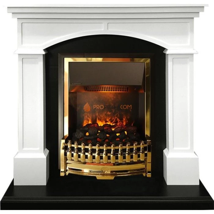 Каминокомплект Dimplex Langford - Белый с черным с очагом Atherton