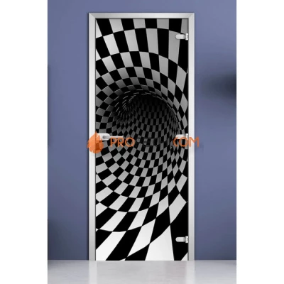 Стеклянная межкомнатная дверь DoorWood с фотопечатью Abstraction-08, 2000х700 мм