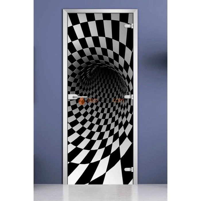 Стеклянная межкомнатная дверь DoorWood с фотопечатью Abstraction-08, 2000х700 мм