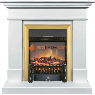 Каминокомплект Royal Flame California SFT - Белый с очагом Fobos FX M Brass