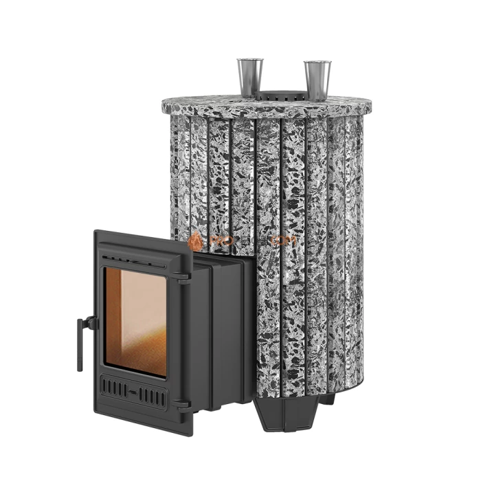 Чугунная печь для бани Эверест Steam Master 30 Ламель Пироксенит Элит, S-20 (2023)