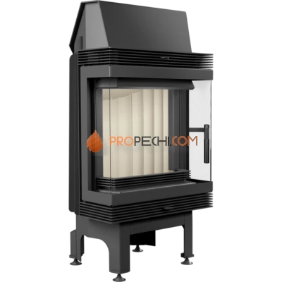 Каминная топка стальная Kratki Blanka/LP/BS (угловое стекло слева-справа) (8 кВт)
