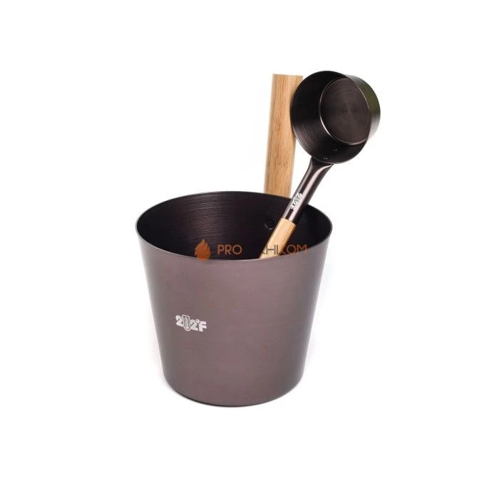 Набор аксессуаров 212f OXY-M-2 BLACK ушат 5л + черпак 0,2л ручки бамбук