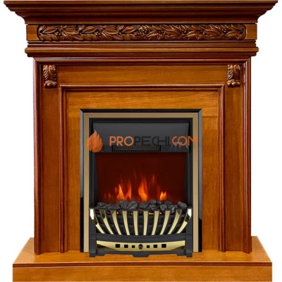 Каминокомплект Royal Flame Valletta - Орех с очагом Aspen Gold