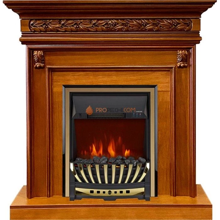 Каминокомплект Royal Flame Valletta - Орех с очагом Aspen Gold