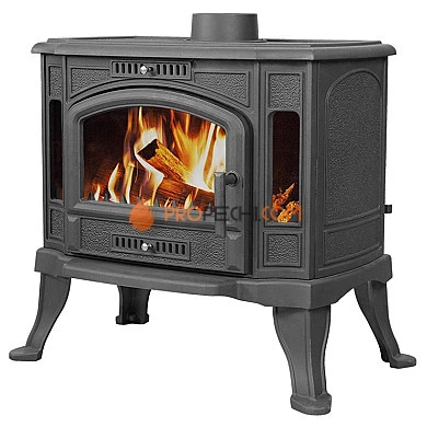 Чугунная печь Везувий KZ-14 S "Антрацит" с плитой