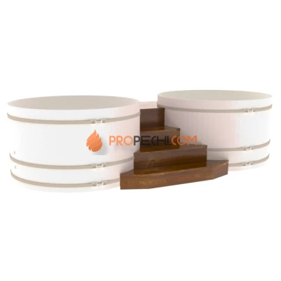 Подиум BentWood на 2 купели D 2,1 СЛ мореный