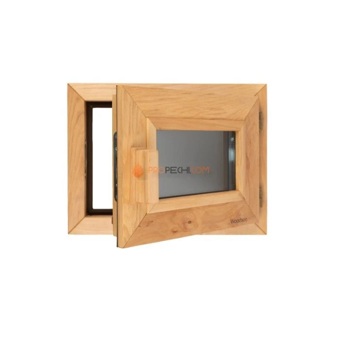 Окно Woodson PRO 40x30, стекло GREY ольха, правое