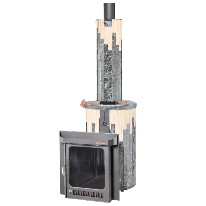 Дровяная печь для бани Ферингер Малютка До 18 м³ - Пироксенит + Окаменевшее дерево