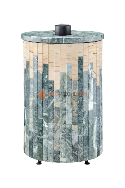 Банная печь Ферингер Уют-18 ПФ Змеевик + "Окаменевшее  дерево"