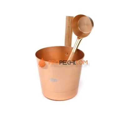 Набор аксессуаров 212f OXY-M-2 GOLD ушат 5л + черпак 0,2л ручки бамбук