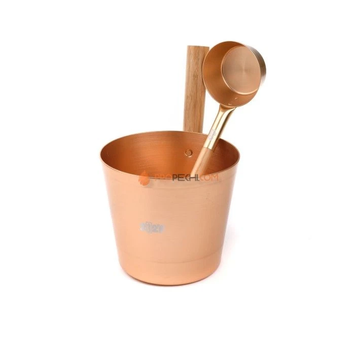 Набор аксессуаров 212f OXY-M-2 GOLD ушат 5л + черпак 0,2л ручки бамбук