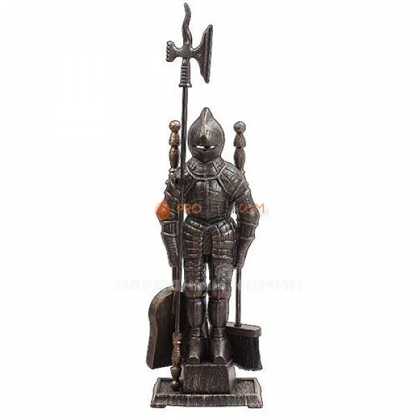 Набор каминный "Рыцарь" D50011AGK (античное золото, черный)