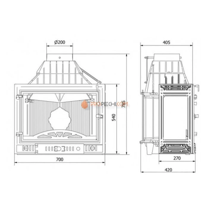 Каминная топка KAWMET W3 LB