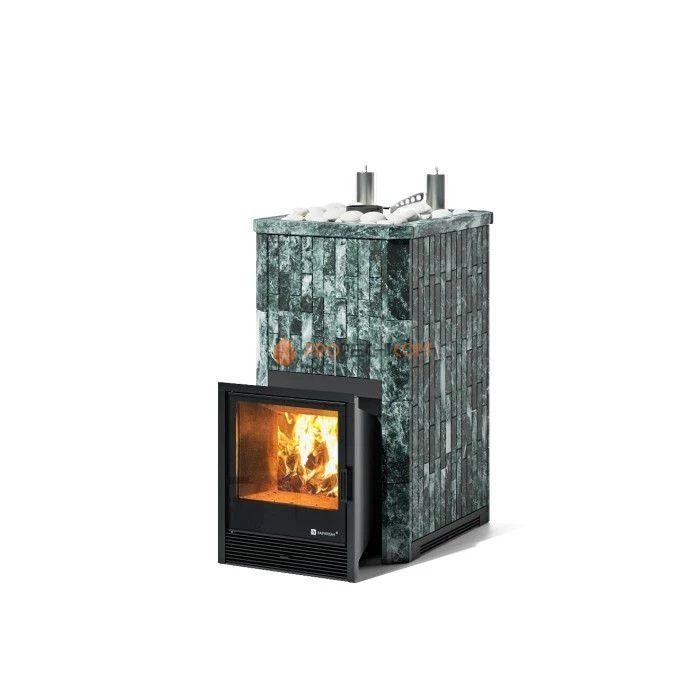 Дровяная печь для бани ИзиСтим Сочи К в полноценном наборном кожухе из змеевика