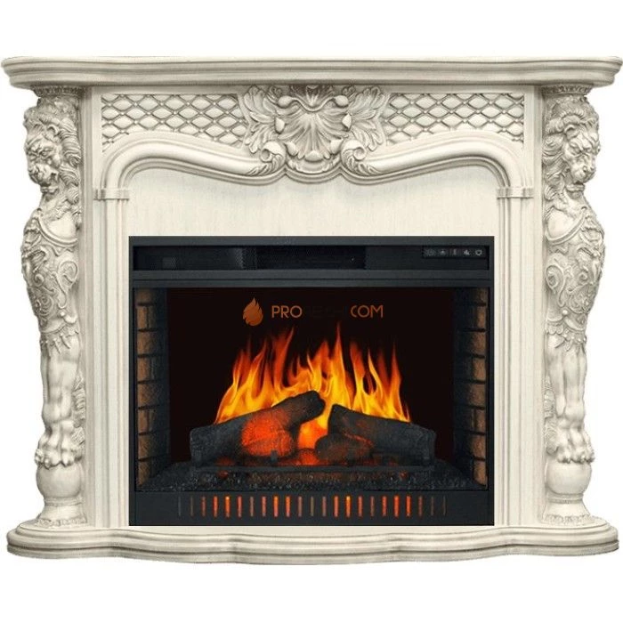 Каминокомплект Royal Flame Castle - Слоновая кость с патиной с очагом Vision 30 EF LED FX