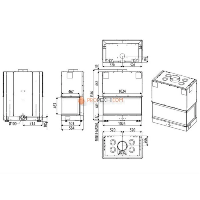 Каминная топка MCZ Forma T95