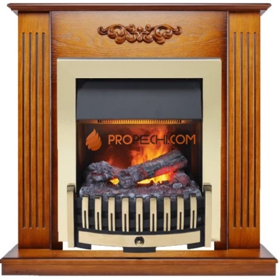 Каминокомплект Dimplex Lumsden - Дуб антик с очагом Danville Brass FB2