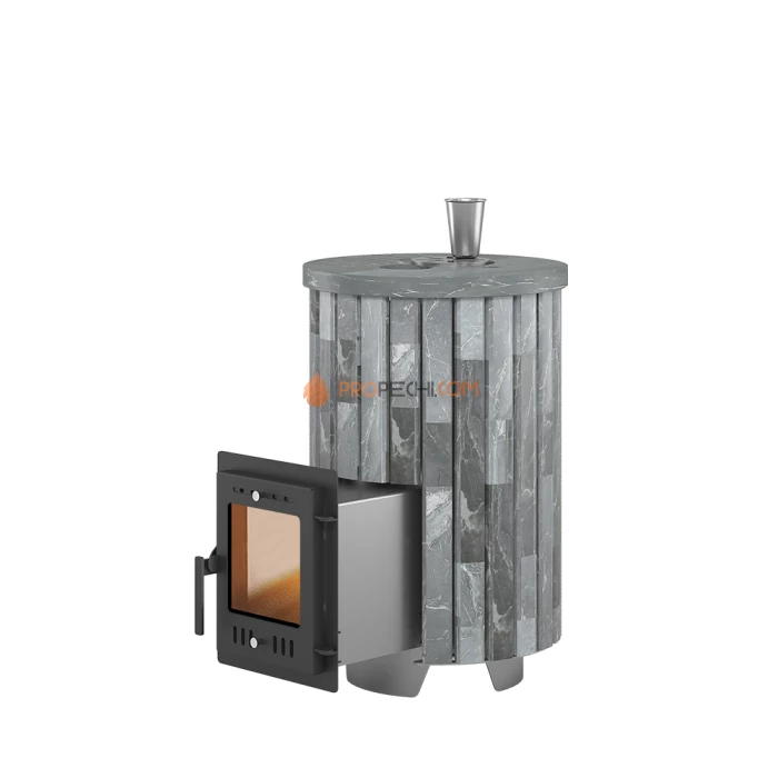 Дровяная печь для бани Эверест Steam Master 18 INOX Ламель Талькохлорит, S-20