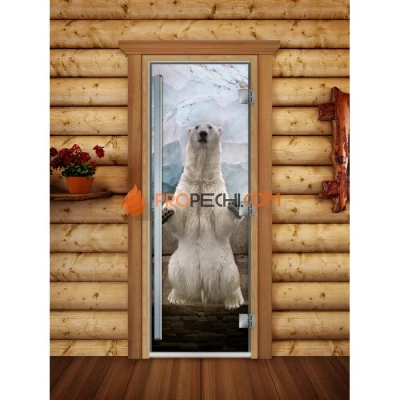 Дверь для бани DoorWood Престиж Фотопечать А063, 2000x800 мм